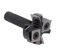 Baxnore Carbide Spoilboard Surfacing Router Bit 4 Wing Slab Flattening Planing Tool for CNC Machines 1/2 Inch Shank 1 1/2 Inch Cutting Diameter Woodworking Professional Grade