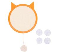 Baxnore Cat Scratching Pad Sisal Scratcher Mat with Strong Suction Cups Decorative Furniture Protection Cat Scratch Board for Home Pet Cats Sisal ABS Material 32x29.3CM (A)
