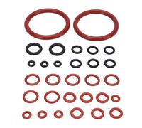Baxnore Coffee Machine O Loop Seal Kit High Temperature Proof Silicone Gasket Washer Replacement Set for Espresso Machines Black and Red 15 or 30 Pieces (30pcs)