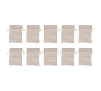 Baxnore Cotton Linen Drawstring Storage Bags Reusable Thick Fabric Bread Flower Tea Coffee Kitchen Aromatherapy Sachets Gift Packing 10Pcs 9 X 6 7in