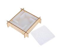 Baxnore Crystal Ashtray Mold Silicone DIY Resin Wax Candle Soap Crafting Kit with Mirror Surface and Base for Handmade Gifts Home Decor Parent Child Activities 11x3cm 1 Set