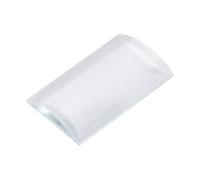 Baxnore Curved Glass Eyelash Extension Glue Pallet Large Volume Reusable Eyelash Holder Stand Must Have Tool for Professional Lash Artistry Transparent 8x5cm Size