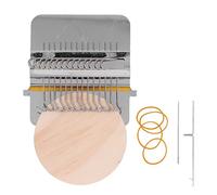 Baxnore Darning Loom Kit, Mini Weaving Tool with Stainless Steel Hooks Pine Wood Base, Rubber Cord Fastening System for Hand Knitting, Craft Repair for Sweaters Hats Scarves Beginn