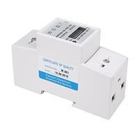 Baxnore DDS529C Energy Meter Single Phase 2P DIN Rail Mounting Power Meter Pulse LCD Display 5+1 Digit 1000imp/kWh 5A 80A for Home Electrical Distribution System Industrial Automat