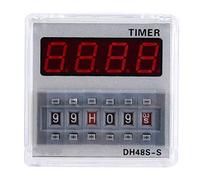 Baxnore DH48S S Programmable Delay Time Relay Timer 12V 24V 380V Adjustable 0.1S to 99H with LED Display for Industrial Automation and Mechatronics Projects (380VAC)