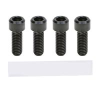 Baxnore Disk Brake Caliper Screw M6x16mm Alloy Lightweight Sturdy Anti Loosening Low Temperature Drift Suppression for Mountain Bike Disc Brake Systems 4 Pack (Black)