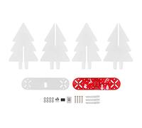 Baxnore DIY 3D Christmas Tree LED Circuit Kit with 7 Color Changing Effects USB Powered Electronic Project for Home Office Holiday Decoration Acrylic Material 98g (Red)