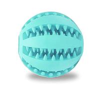 Baxnore Dog Chew Ball Bite Food Dispenser Tooth Cleaning Exercise IQ Training Game for Indoor Interactive Play Natural Rubber 7cm Green Blue Orange (CY)