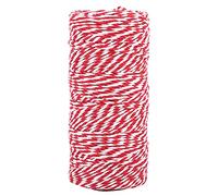 Baxnore Double Color Cotton Thread Twine String 100m DIY Handmade Craft Sewing Material For Home Decoration Christmas Tree Gifts Red White White Purple Black White Blu (Red and White)