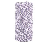 Baxnore Double Color Cotton Thread Twine String 100m DIY Handmade Craft Sewing Material For Home Decoration Christmas Tree Gifts Red White White Purple Black White Blu (White Purple)