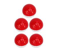Baxnore Double Layer Golf Practice Balls High Performance Impact Resistant Training Golf Balls for Indoor Outdoor Putting Practice 5 Pack 2 Colors (Red and White)