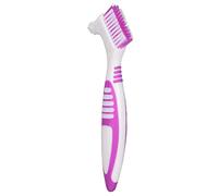 Baxnore Double Sided Denture Toothbrush for False Teeth Cleaning Dual Head Denture Brush for Removable Partial Complete Dentures Safe Plastic Material