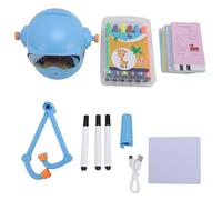 Baxnore Drawing Robot for Error 2029 Smart Interactive Educational Auto Painting with 100 Word Cards 12 Color Pens Safe Plastic 220x110mm Lithium Battery for Early Learning Creativ