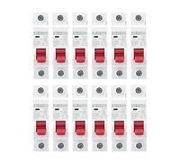 Baxnore DZ47 63Z 1P Miniature Circuit Breaker 12pcs DC250V Solar MCB Air Switch Protection for Photovoltaic Systems and Small Power Generation (20A)