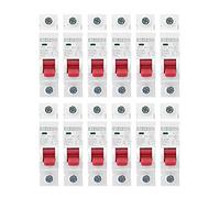 Baxnore DZ47 63Z 1P Miniature Circuit Breaker 12pcs DC250V Solar MCB Air Switch Protection for Photovoltaic Systems and Small Power Generation (10A)