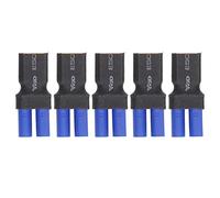 Baxnore EC5 to XT60 Adapter 5Pcs Rubber Plastic Copper Sturdy Durable High Safety EC5 Female to XT60 Male Adapter No Wire Design Space Saving for RC Car Aircraft Boat RC Hobby Devi