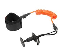 Baxnore Elastic TPU Paddle Board Wrist Strap Surf Leash Adjustable Stainless Steel Hook for Stand Up Paddle Boarding Men Women Diving Material 4 Feet Length (Orange)