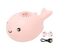 Baxnore Electric Floating Ball Toy, Rechargeable Bladeless Levitation Toy with 2 Balls, Safe Quiet Whale Design, Auto-Balance Hovering Game, Cool Breeze Fan for Pets (Pink)