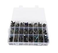 Baxnore Electrolytic Capacitor Assortment Kit 630PCS 24 Values Aluminum Electrolytic Capacitors 0.1uF to 1000uF for Electronics Repair DIY Projects and Circuit Design