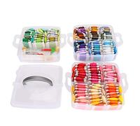 Baxnore Embroidery Floss Organizer Kit, 150 Colors Cotton Thread with Numbered Bobbins, 28PCS Sewing Accessories Set for Friendship Bracelets Craft, 8m per Skein