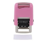 Baxnore English Date Stamper Adjustable Self Inking Stamp with Clear Quick Drying Ink for Office Home Use Pink ABS Plastic 25x2.8mm Portable Number Stamper