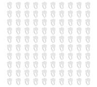 Baxnore Eyelash Extension Glue Rings 100PCS Error 2029 Heart Shape Lash Glue Cups False Eyewinker Blossoming Cups Tools for Professional Lash Technician Salon Use Premium PP Materi (White)