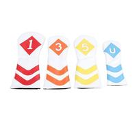 Baxnore Fairway Club Headcovers Premium PU Leather Golf Club Covers Set of 4 Protective Headcovers for Men Golfers Stylish Minimalist Design