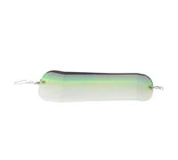 Baxnore Fishing Flasher Luminous Double Sided Swivel Diving Board ABS Underwater Trolling Flasher for Saltwater and Freshwater Fishing 28cm 11 Inch (Luminous Green Black Edge)