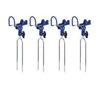 Baxnore Fishing Rod Holder Adjustable Stainless Steel 360 Degree Rotatable Detachable Fishing Pole Stand Rack Bracket for Bank Shore Beach Lake River Fishing 4pcs (4pcs)