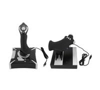Baxnore Flight Simulator Controls with Vibration Simulated Throttle Rudder 3 Modes Flight Stick Flight Simulator Controller Joystick for Gaming PC 7 8 10 11 ABS Joystick 2 Pack