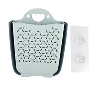 Baxnore Foldable Hanging Laundry Basket Wall Mounted Space Saving Clothes Hamper with Large Capacity for Bathroom Dorm Room Organization Made of Sturdy PP Material (XL Blue)