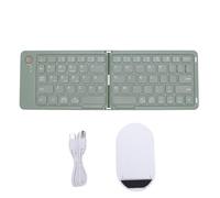 Baxnore Foldable Keyboard 67 Keys Rechargeable Slim Universal Portable Keyboard with Scissor Switch Keys for Travel Business Trips (Green)