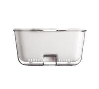 Baxnore Fruit Colander Bin Plastic Clear Dual Layer Vegetable Washing Strainer Bowl Set for Kitchen Dishwasher Safe Nesting Design