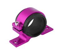 Baxnore Fuel Pump Mounting Bracket Aluminum Alloy 50mm Universal Fuel Filter Clamp Cradle with Rubber Insert for Car Truck Vehicle Accessories Black Silver Red Blue Purple (Purple)