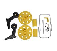 Baxnore Garden Hose Reel Cart Heavy Duty Portable Hose Reel with Wheels Large Capacity 60m Hose Storage for Outdoor Gardens Lawns Yellow Aluminum