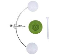 Baxnore Golf Ball Balance Stand Mini Golf Stand Desktop Golf Set Stable Durable Golf Decoration with Two Golf Balls for Office Home Desk Decor Stainless Steel Rubber Ball Plastic 9