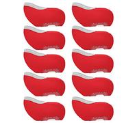 Baxnore Golf Putter Head Covers Premium Neoprene Iron Club Protectors with See Through Window Design for Golfers Left Right Hand Use 10Pcs Set Durable Material Easy Fit (Red)