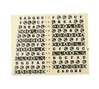 Baxnore Guitar Fretboard Note Sticker, Musical Scale Label with Colour-Coded Notes, Film Sticker 0.3mm Thickness for 6-String Guitar Beginner Practice