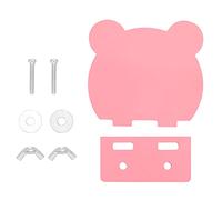Baxnore Hamster Parrot Bird Climbing Stand Platform Durable Double Screw Mounted Cage for Small Pets Wood Plastic Material Pink Blue 9x8.5x3.5cm (Pink)