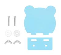 Baxnore Hamster Parrot Bird Climbing Stand Platform Durable Double Screw Mounted Cage for Small Pets Wood Plastic Material Pink Blue 9x8.5x3.5cm (Blue)