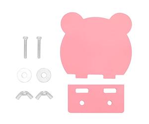 Baxnore Hamster Parrot Bird Climbing Stand Platform Durable Double Screw Mounted Cage for Small Pets Wood Plastic Material Pink Blue 9x8.5x3.5cm (Pink)