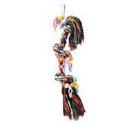 Baxnore Hanging Parrot Bird Chewing with Hanger Colorful Cotton Rope Entertaining Brain Intelligence Development for Cage Aviary Small Medium Large Parrots