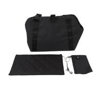 Baxnore Heated Pet Carrier Bag USB Powered Adjustable Temperature Pet Travel Carrier With Heating Pad For Cats And Dogs Winter Travel Black 30 x 38 x 17cm