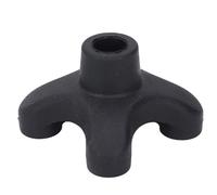 Baxnore Heavy Duty 4 Prong Non Slip Cane Tip Replacement Quad Base ABS Rubber Walking Cane Foot Pad for Enhanced Stability and Safety Seniors Mobility Aid Users 19mm Shaft