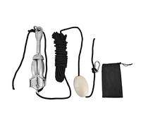 Baxnore Heavy Duty Marine Boat Anchor Grapnel Kit Foldable 1.5kg Carbon Steel with 32.8ft Rope PVC Marker Buoy for Fishing Boats Yachts Watercraft Durable Stainless Steel Construct (Silver (carbon
