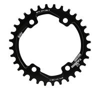 Baxnore High Performance Aluminium Alloy Bike Chainring Positive Negative Tooth Disc for M8000 M9000 Bicycle CNC Machined Lightweight Durable 32T 34T 36T Options Black 4mm Thicknes (34t)