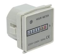 Baxnore Hour Meter, Industrial Timer with Indicator, Mechanical Hour Counter, Compact Hour Meter for Generators Compressors Chain Saws