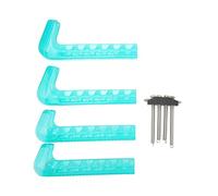 Baxnore Ice Skate Guards Covers 2 Pairs Portable Adjustable Skate Protector for Hockey Figure Skates Silicone Material Strong Durable Spring Design Easy Install Size 24 to 42 (Ice Blue)