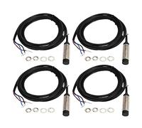 Baxnore Inductive Proximity Switch 12mm Probe NPN 3 Wire NO Contact 4mm Detection Approach Sensor 6-36VDC Accurate Metal Detection for Industrial Automation and Machinery