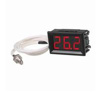 Baxnore Industrial Digital Thermometer XH B310 K Type Thermocouple Temperature Meter with Dual Power Triple Chip LED Display Measurement for Industrial Equipment Panel Embedded In (Red)